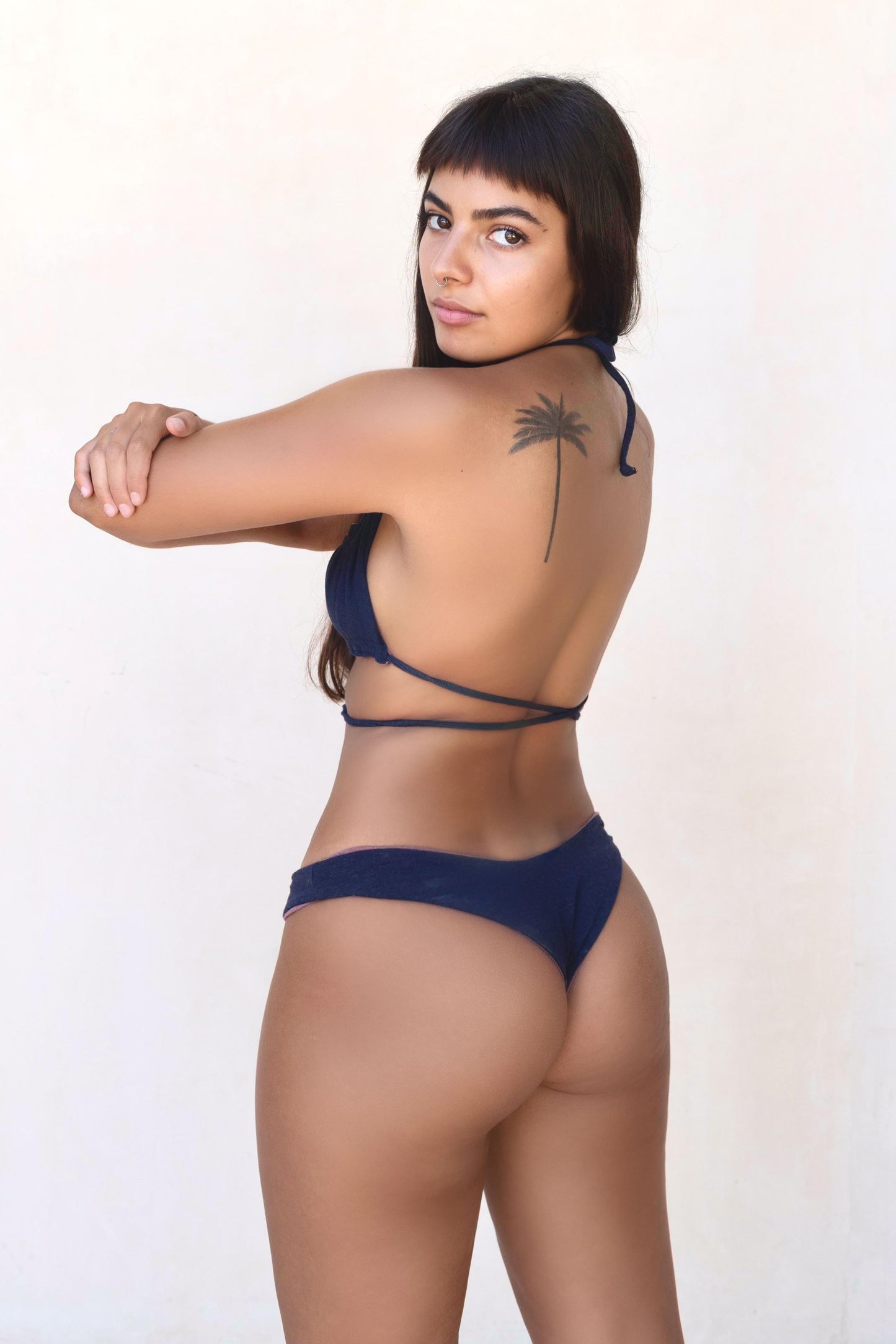 New Thong - Navy Blue, Rose