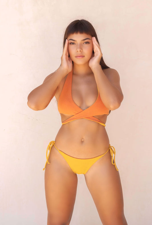 Tie Bottom - Mustard, Orange